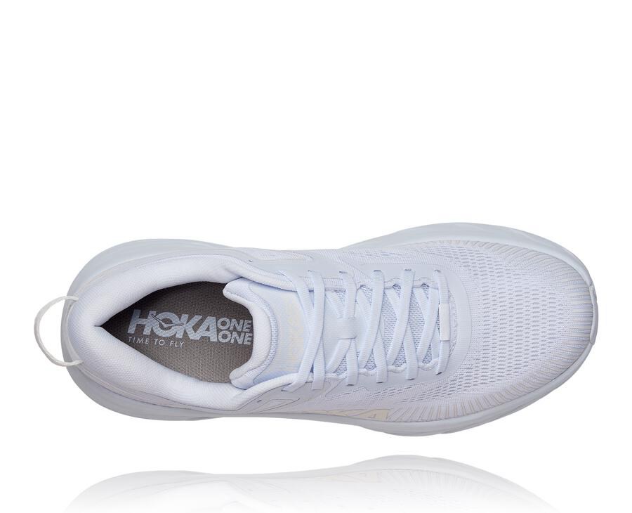 Zapatillas Running Hoka One One Mujer - Bondi 7 - Blancas - NAC234685